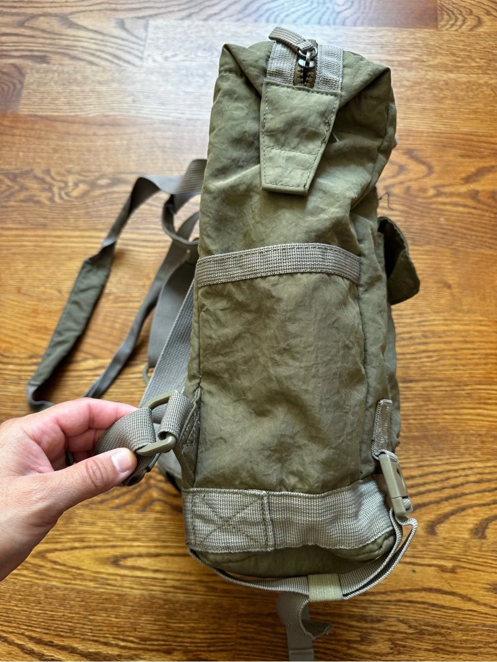 Tommy Bahama Men’s Olive Green Utility Backpack Travel Cargo Military Style